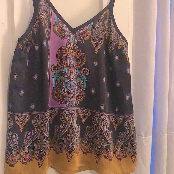 Express Faux Silk Satin Bandana Cami Tank Size S - Picture 8 of 13